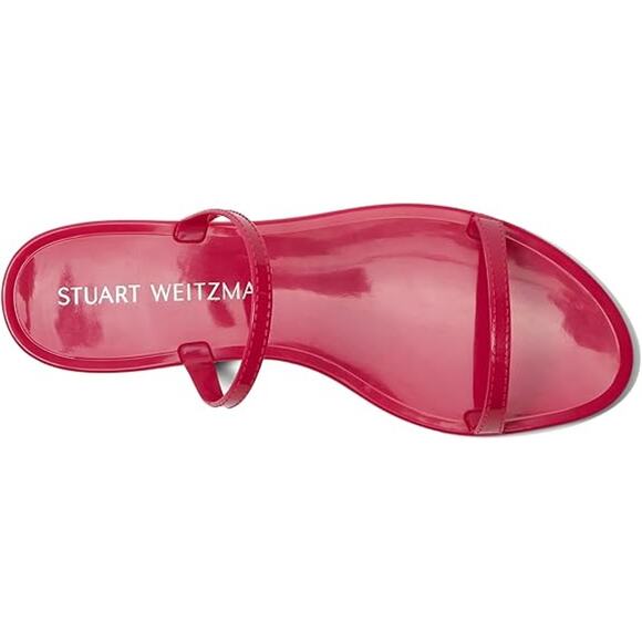 Stuart Weitzman Women's Semi Shine Rubber Sawyer Slides Sandals Size 8 - Picture 3 of 9